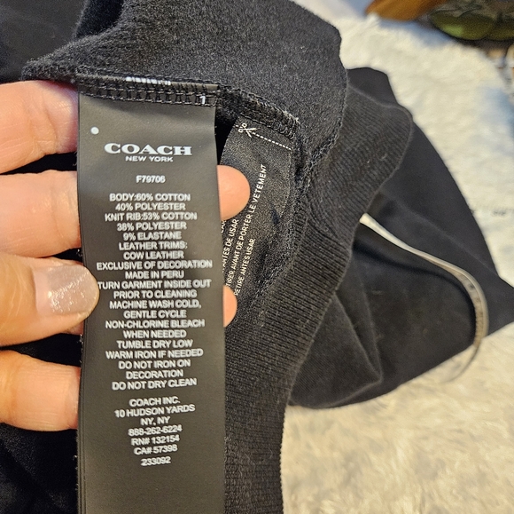 Coach New York Black Hoodie Graphic Sweatshirt Multicolor Pullover‎ XS - Picture 5 of 7
